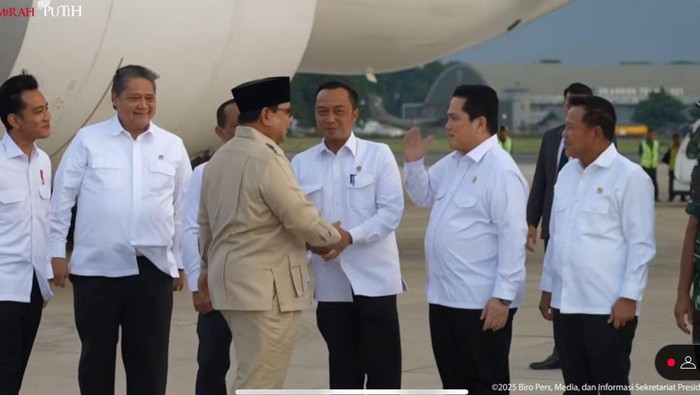 Prabowo tiba di Indonesia usai lawatan diplomatik